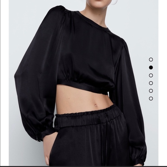 Zara Satin Effect Crop Top - Picture 5 of 9